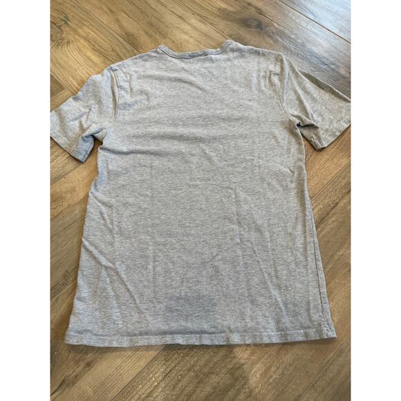 Champion T-Shirt Mens Medium Gray Logo 100% Cotton Crew Neck Short Sleeve - Picture 6 of 6